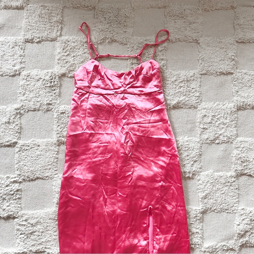 LA Hearts Satin Bustier Midi Dress